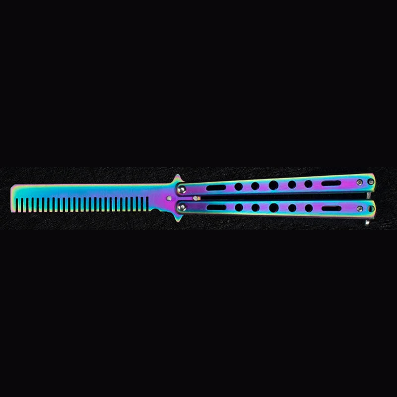 Stainless Steel Folding Butterfly Comb
