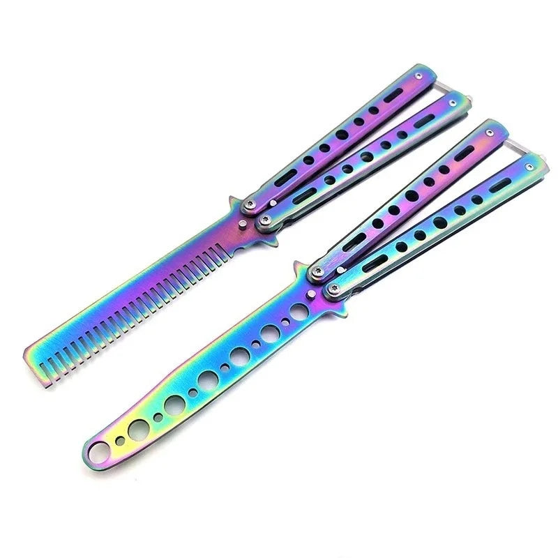 Stainless Steel Folding Butterfly Comb 