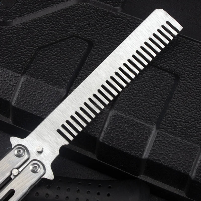 Stainless Steel Folding Butterfly Comb 