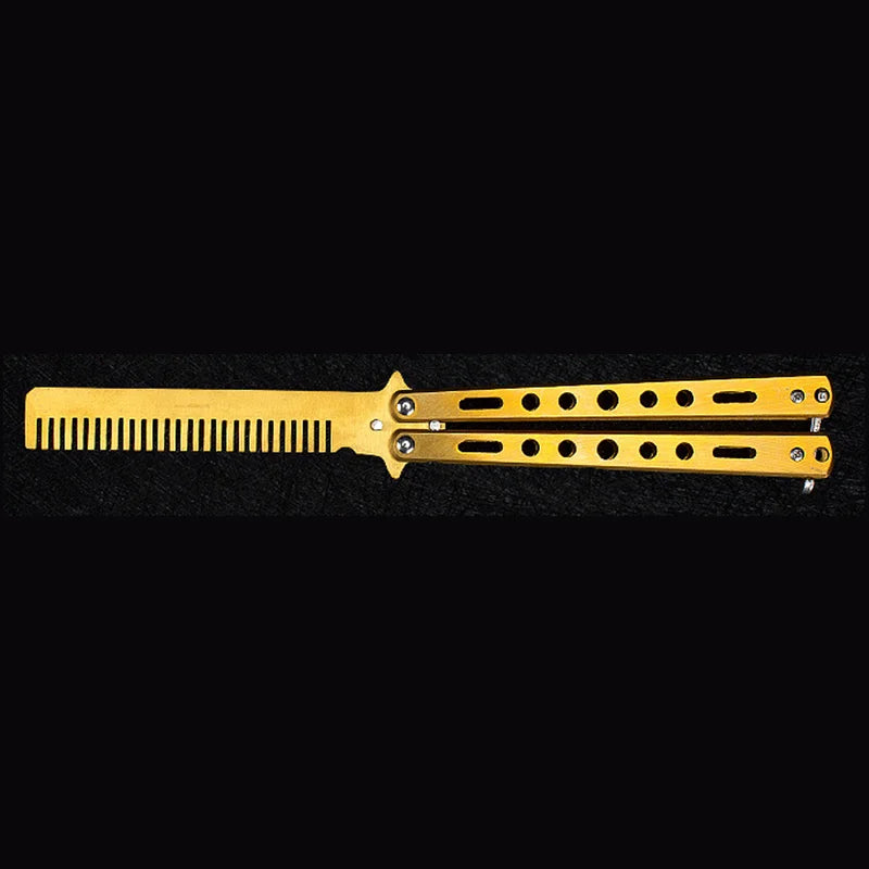 Stainless Steel Folding Butterfly Comb 