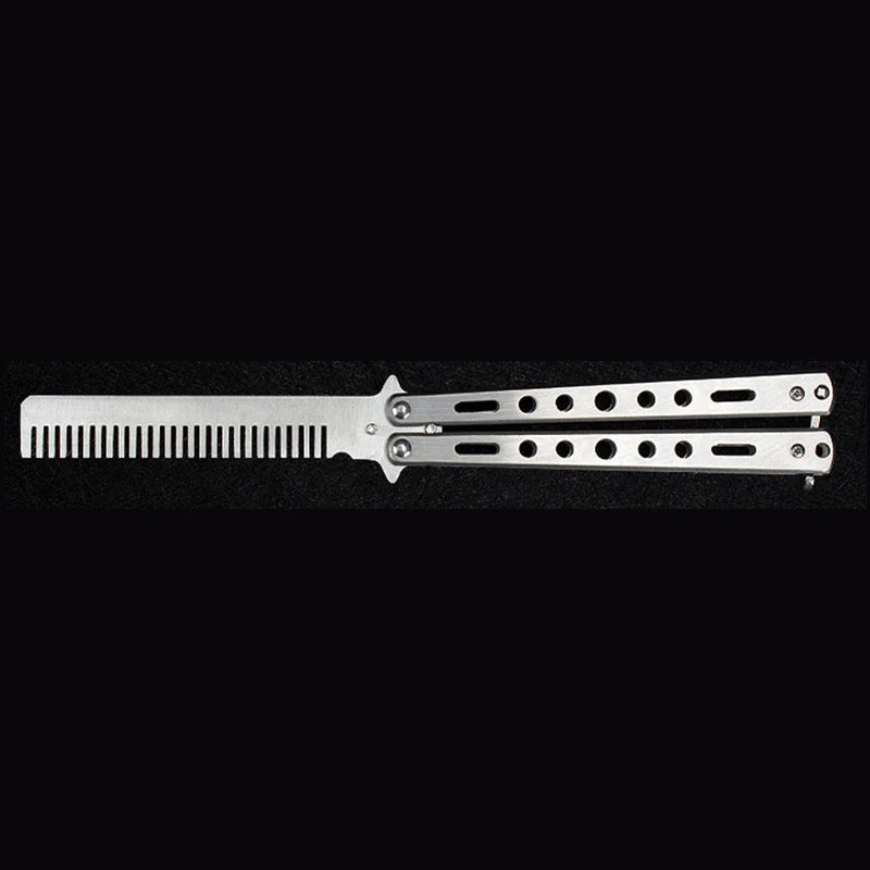 Stainless Steel Folding Butterfly Comb 