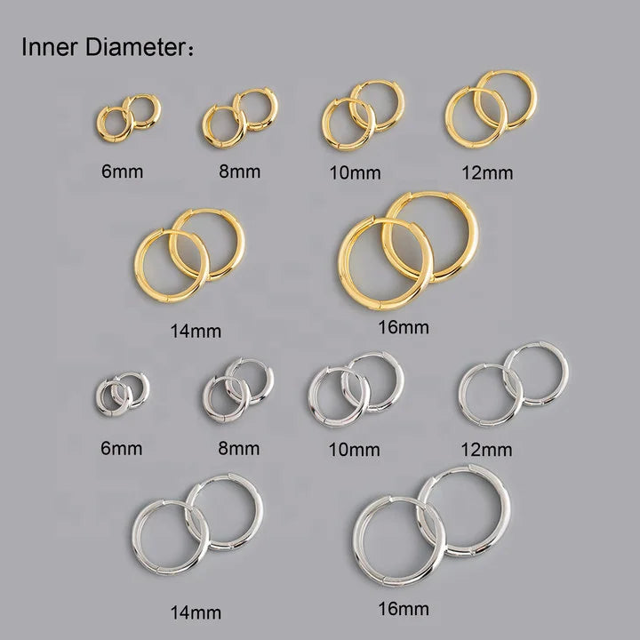 Hoop Earrings (18K Gold Plated Sterling Silver)