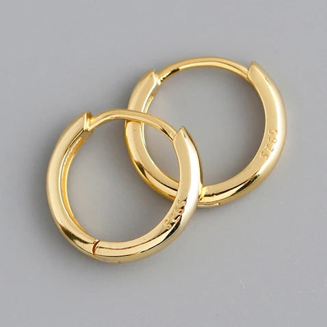 Hoop Earrings (18K Gold Plated Sterling Silver)