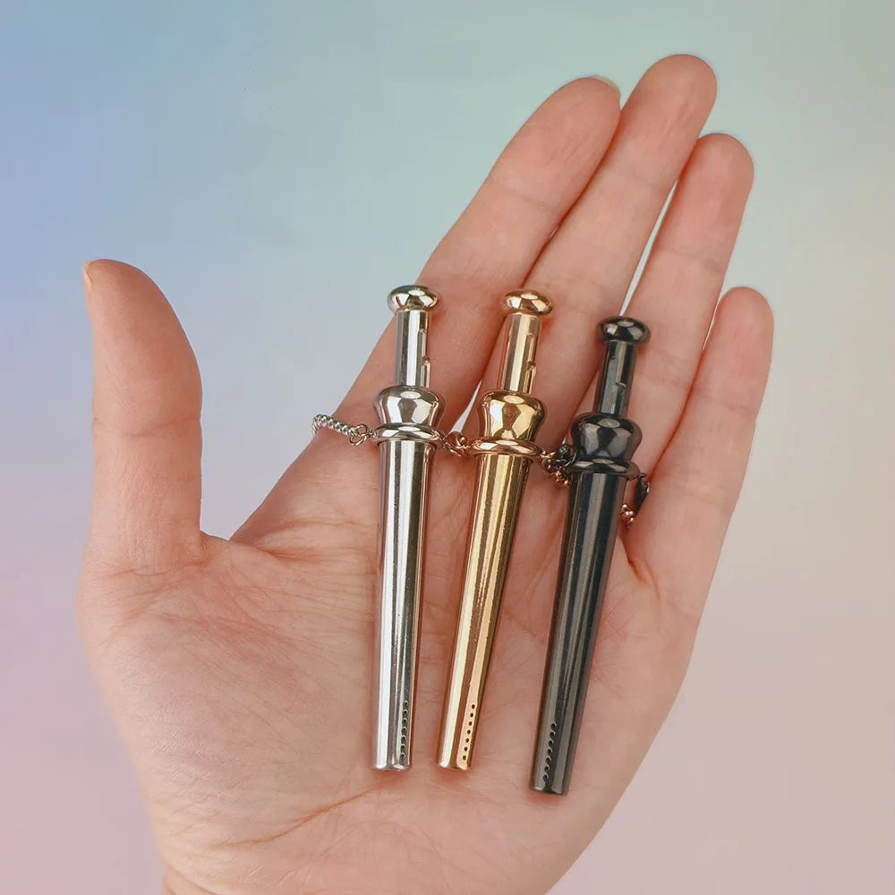 Stylish Sword Steel Pendant Necklace With Ear Picker