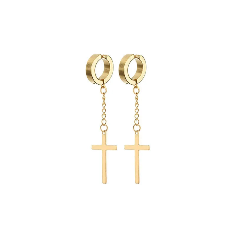 Cross Tassel Earrings