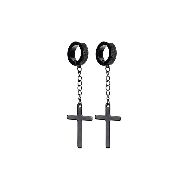 Cross Tassel Earrings