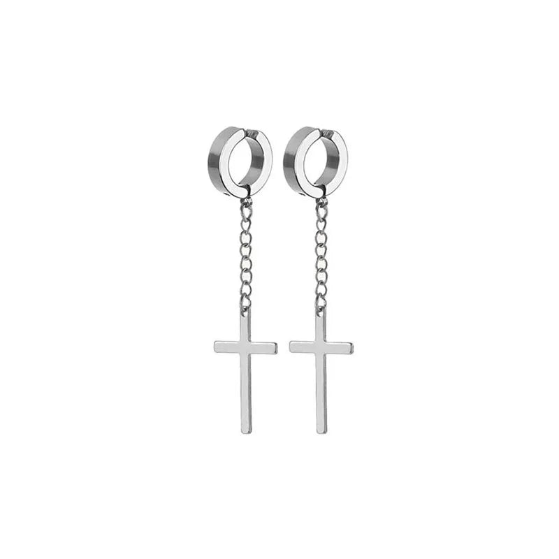 Cross Tassel Earrings