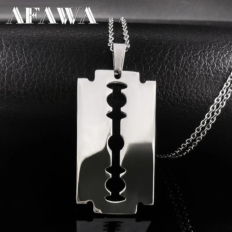 Razor Blade Pendant 