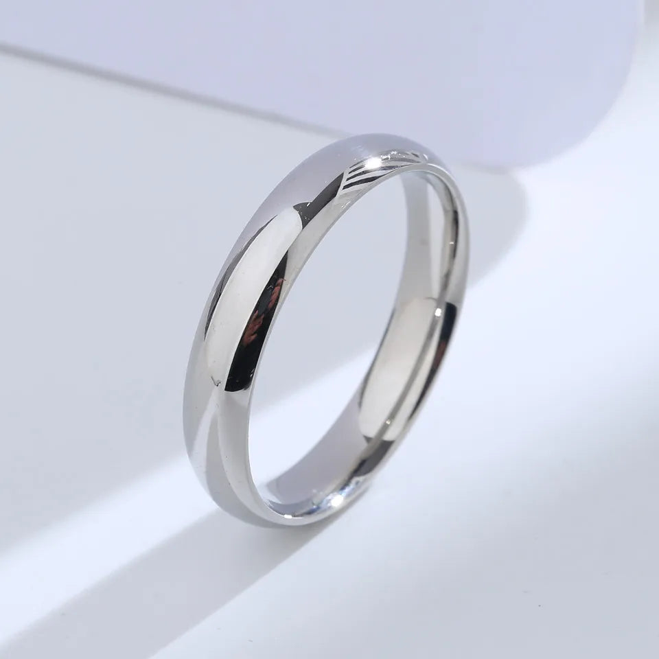 925 Sterling Silver Couples Ring Sets Light Polishing Simple Ring for Woman Man Classic Wedding Fine Jewelry Circle