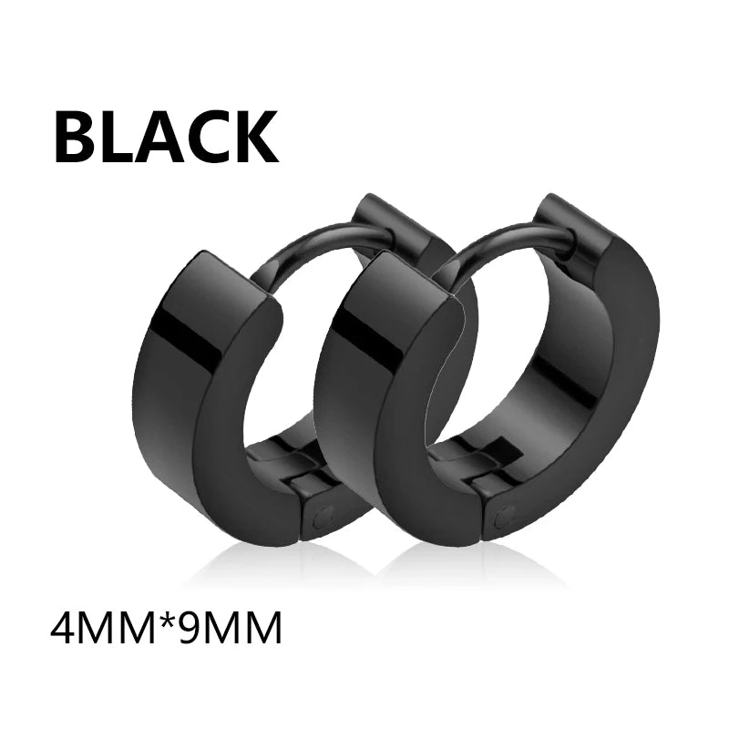2Pc Stainless Steel Razor Blade Pendant Earrings 