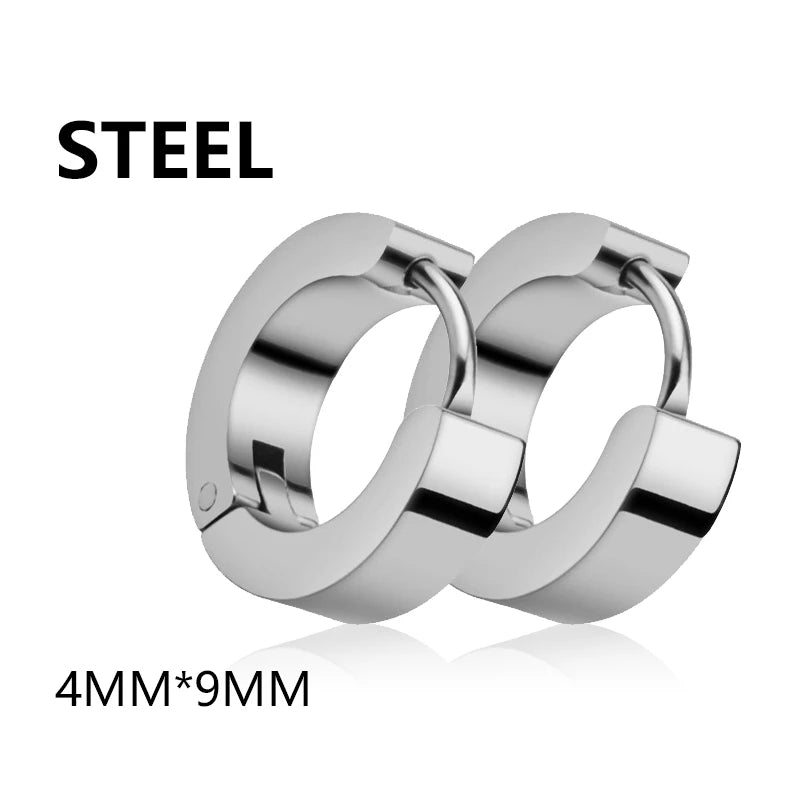 2Pc Stainless Steel Razor Blade Pendant Earrings 
