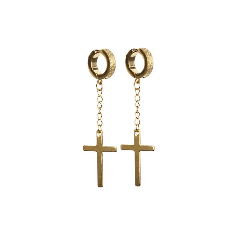 Cross Tassel Earrings