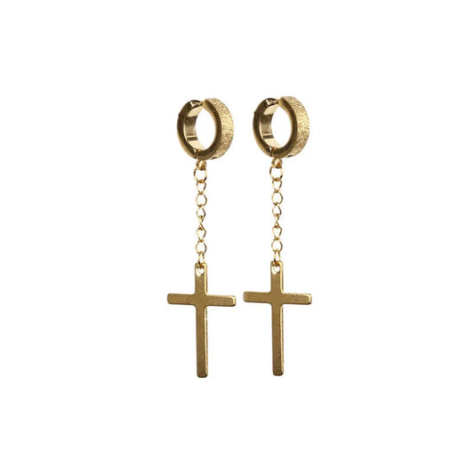 Cross Tassel Earrings