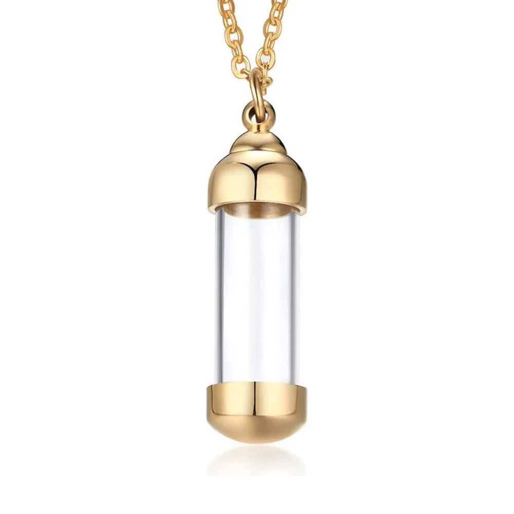 Transparent Urn Pendant / Pill Case Pendent