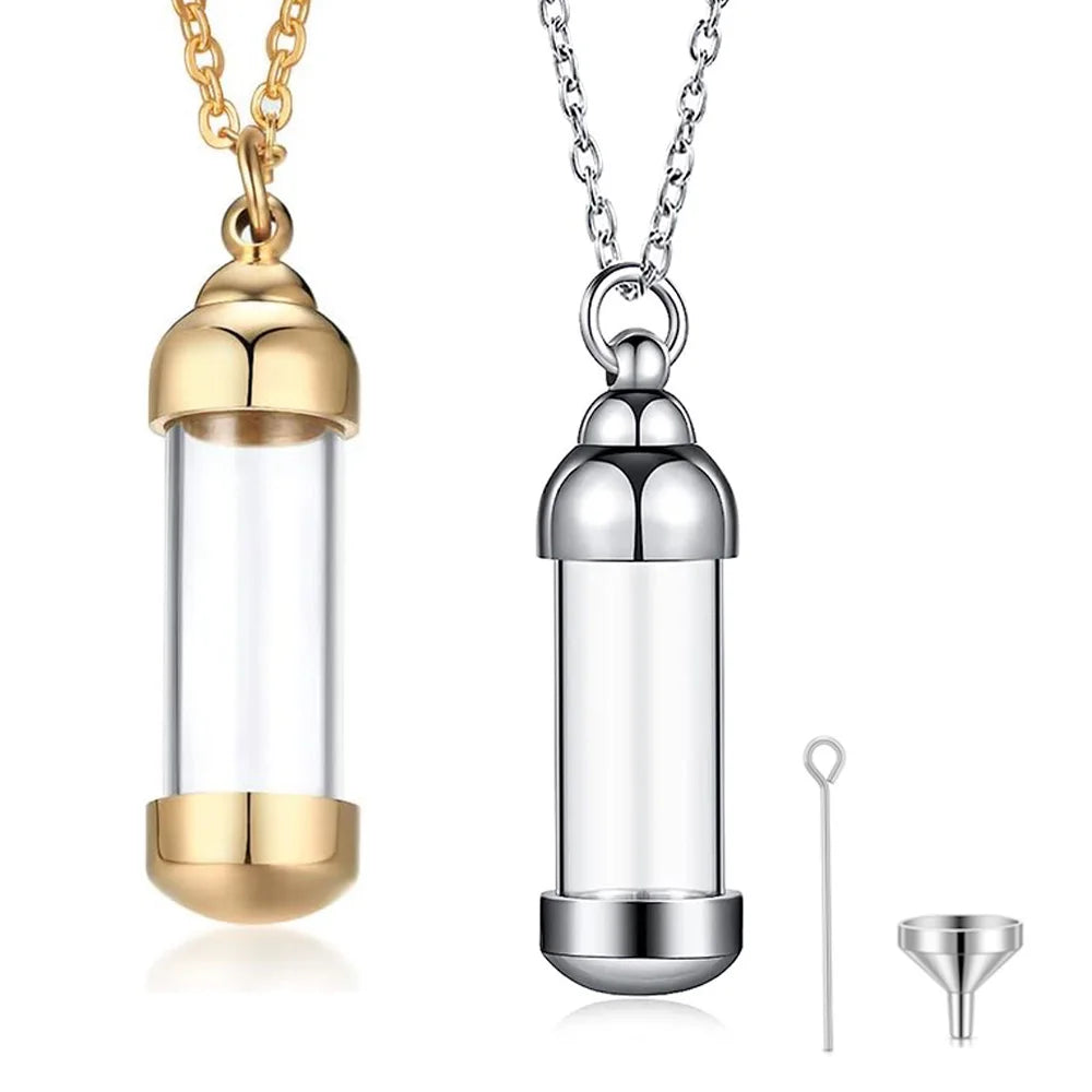 Transparent Urn Pendant / Pill Case Pendent