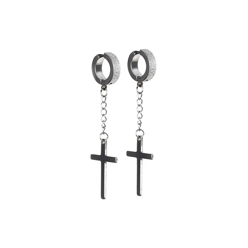Cross Tassel Earrings