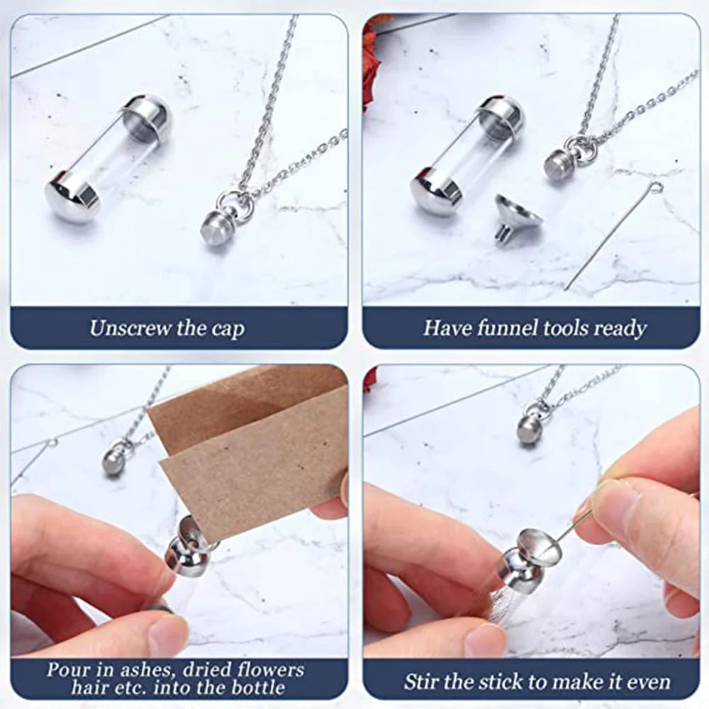 Transparent Urn Pendant / Pill Case Pendent