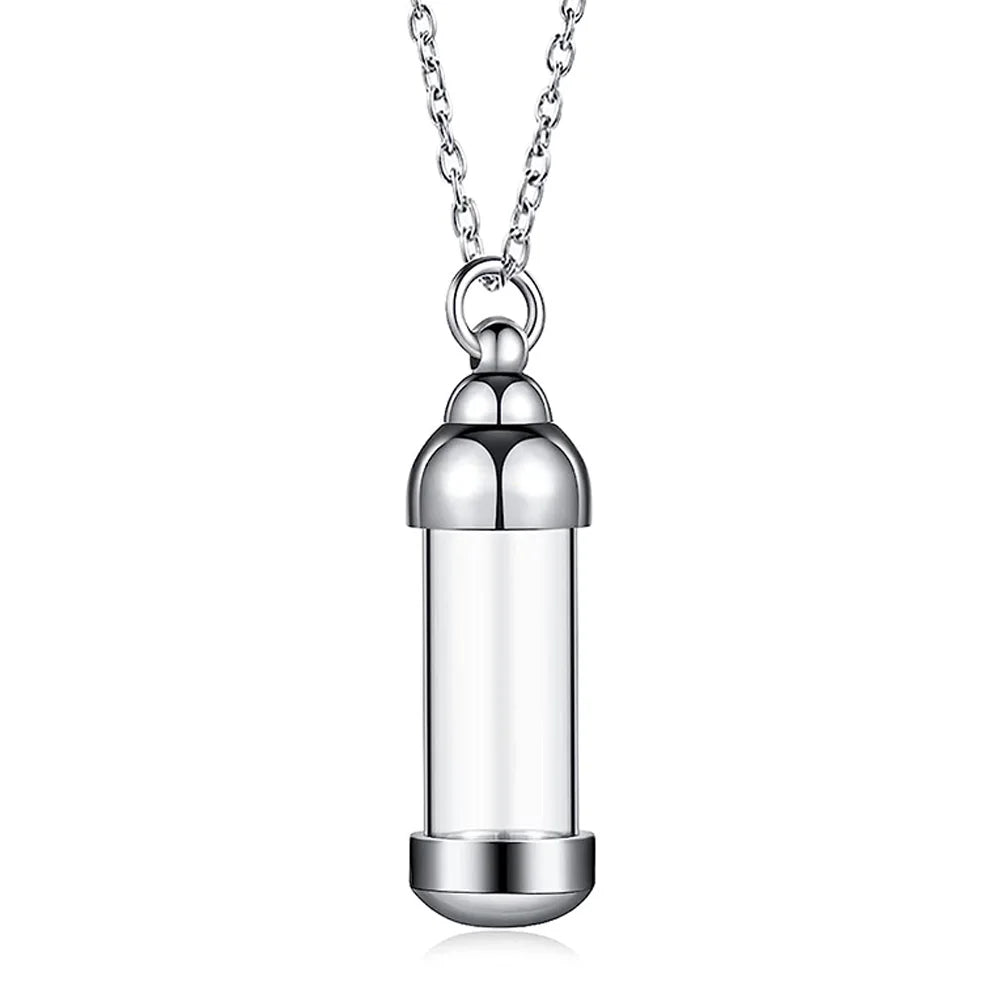 Transparent Urn Pendant / Pill Case Pendent