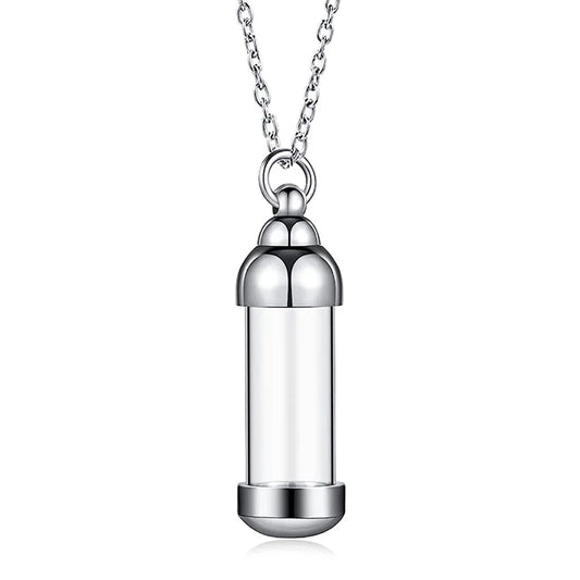 Transparent Urn Pendant / Pill Case Pendent