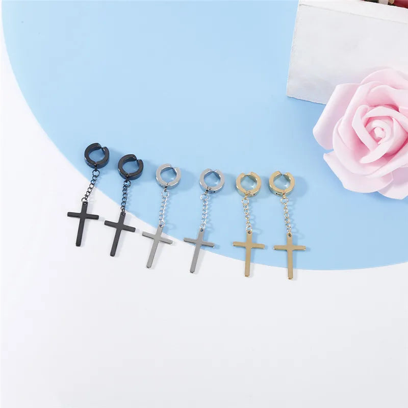 Cross Tassel Earrings