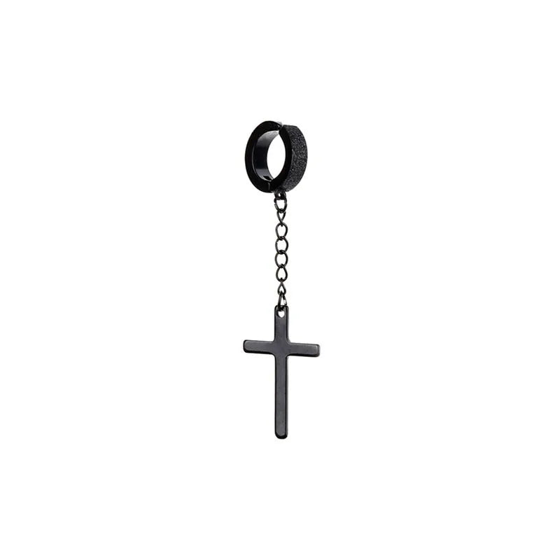 Cross Tassel Earrings
