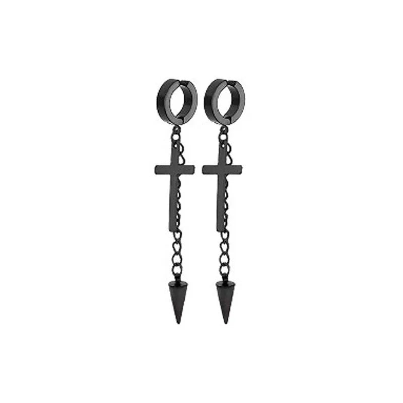 Cross Tassel Earrings