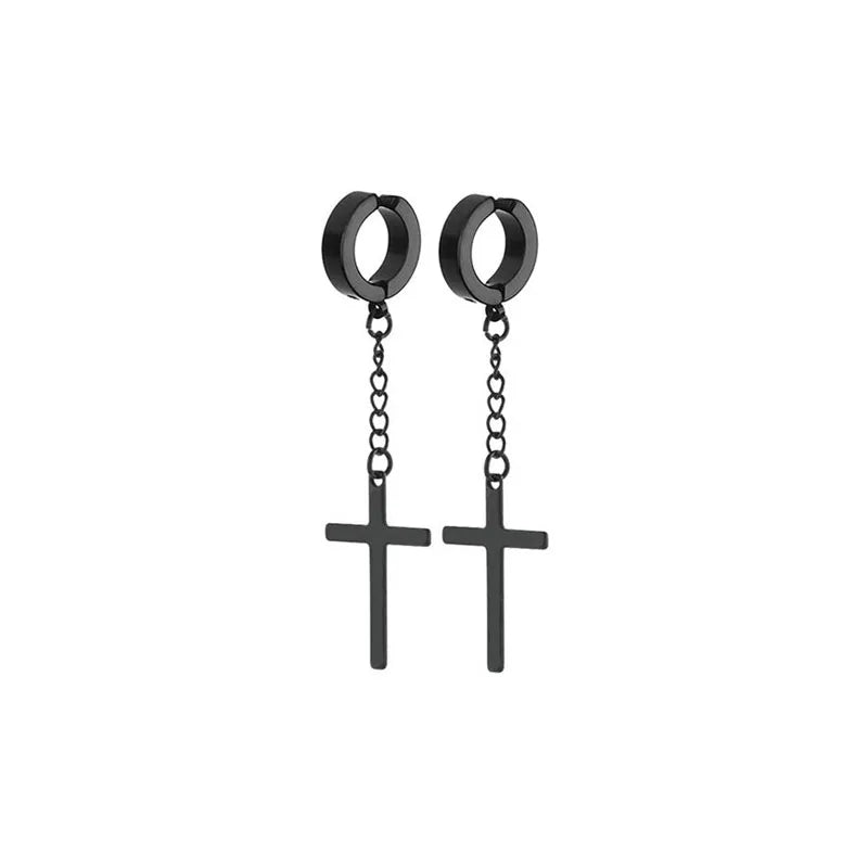 Cross Tassel Earrings
