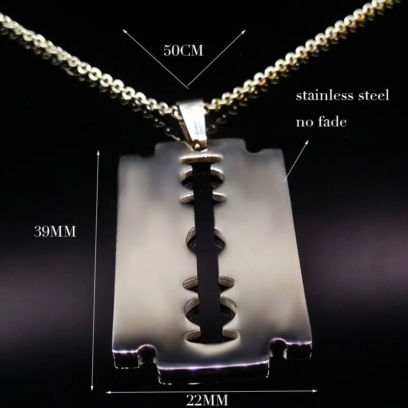 Razor Blade Pendant 