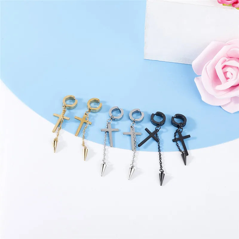 Cross Tassel Earrings