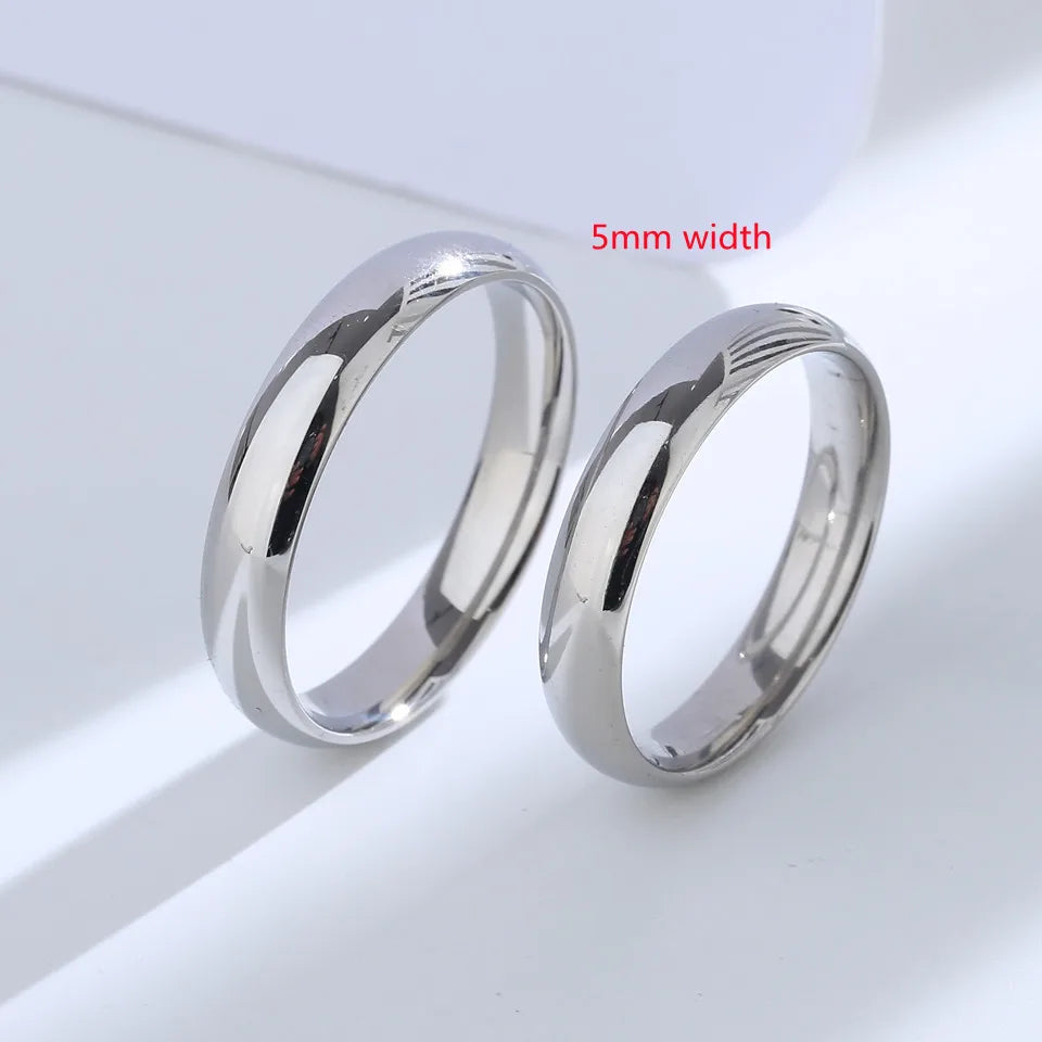 925 Sterling Silver Couples Ring Sets Light Polishing Simple Ring for Woman Man Classic Wedding Fine Jewelry Circle